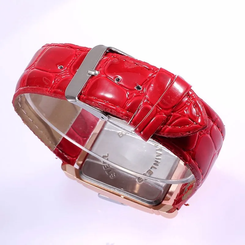 New Watches for Women Square Rose Gold Wrist Watches Fashion Leather Brand Watches Ladies Quartz Watch Clock Montre Femme