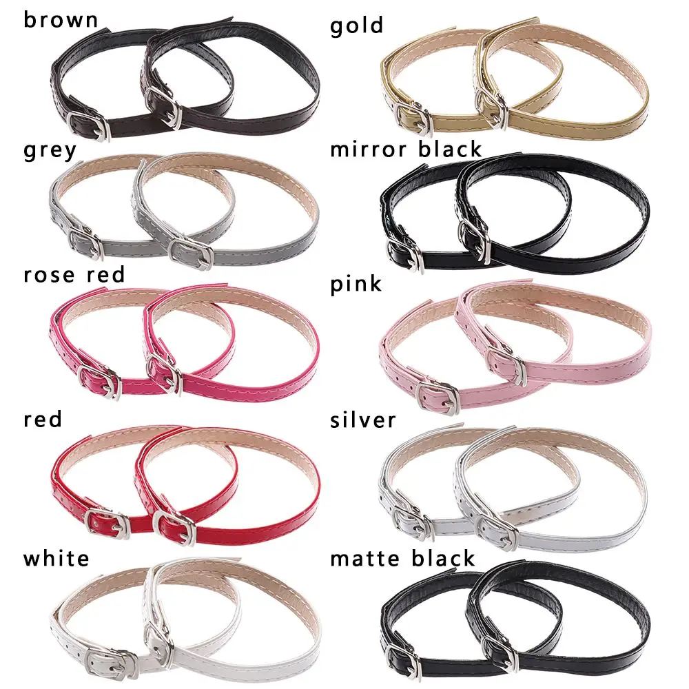 Women 1 Pair Shoelaces Adjustable Shoes Belt PU Leather Ankle Tie Strap Band for Locking High Heels Props Shoes Accessories