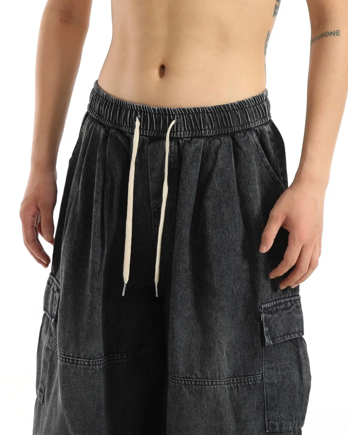 Black Baggy Cargo Jeans Trousers Men Casual Wide leg Jogging Pants Oversize Vintage Straight Loose Work Jeans Pants Soft Comfort