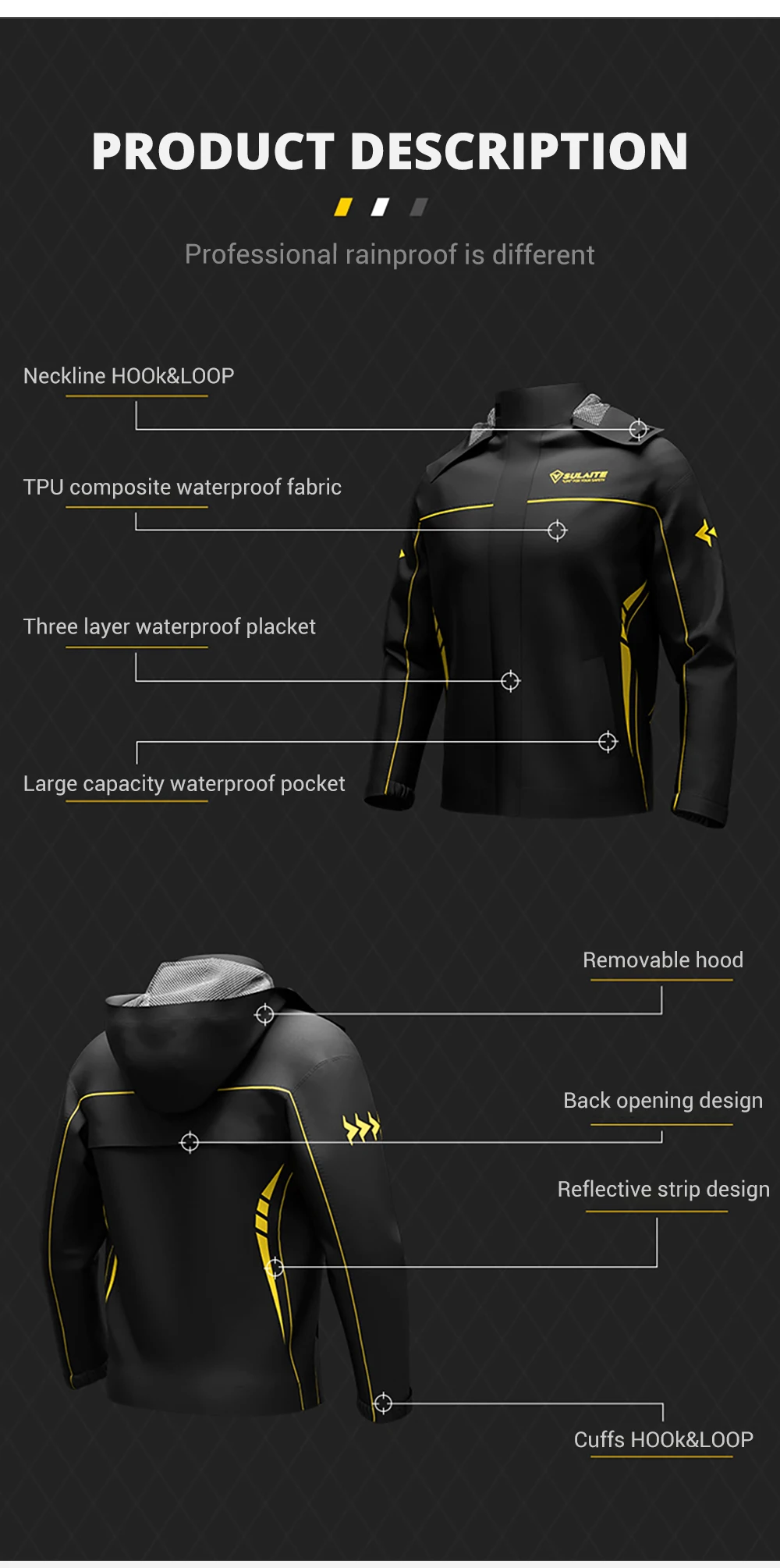 Motorcycle Raincoat Suit Rainstorm Prevention Jacket Pants Camping Hiking Fishing Raincoat Moto Raincoat Motorcyclist Rider Rain