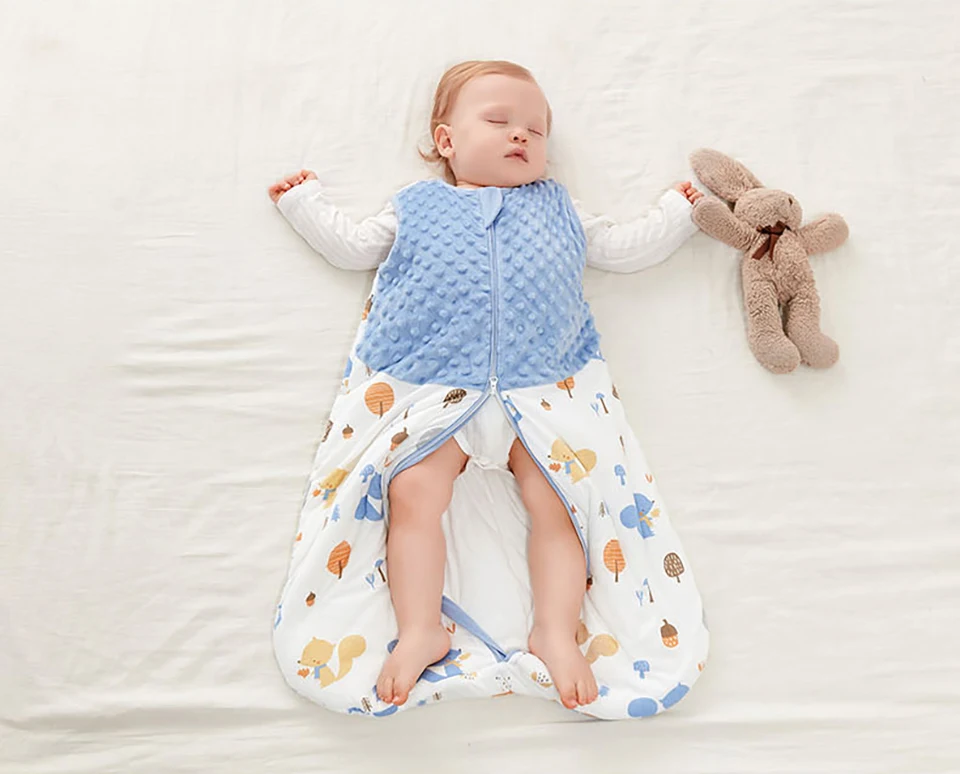 Baby Sleepsack 3-24Months Autumn Baby Sleeping Bag Blanket 1.5Tog Doudou Soft Feeling Starfish Shell Print Vest Style
