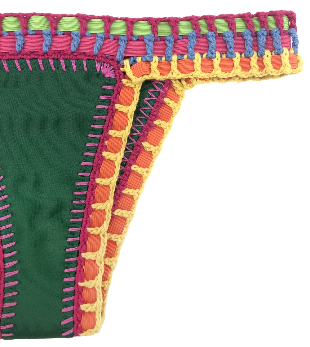 Green Crochet Bikini Set Women Bathing Suit Beachwear Swimwear Feminino Bikinis Maillot De Bain Femme Badeanzug Damen Swimsuit