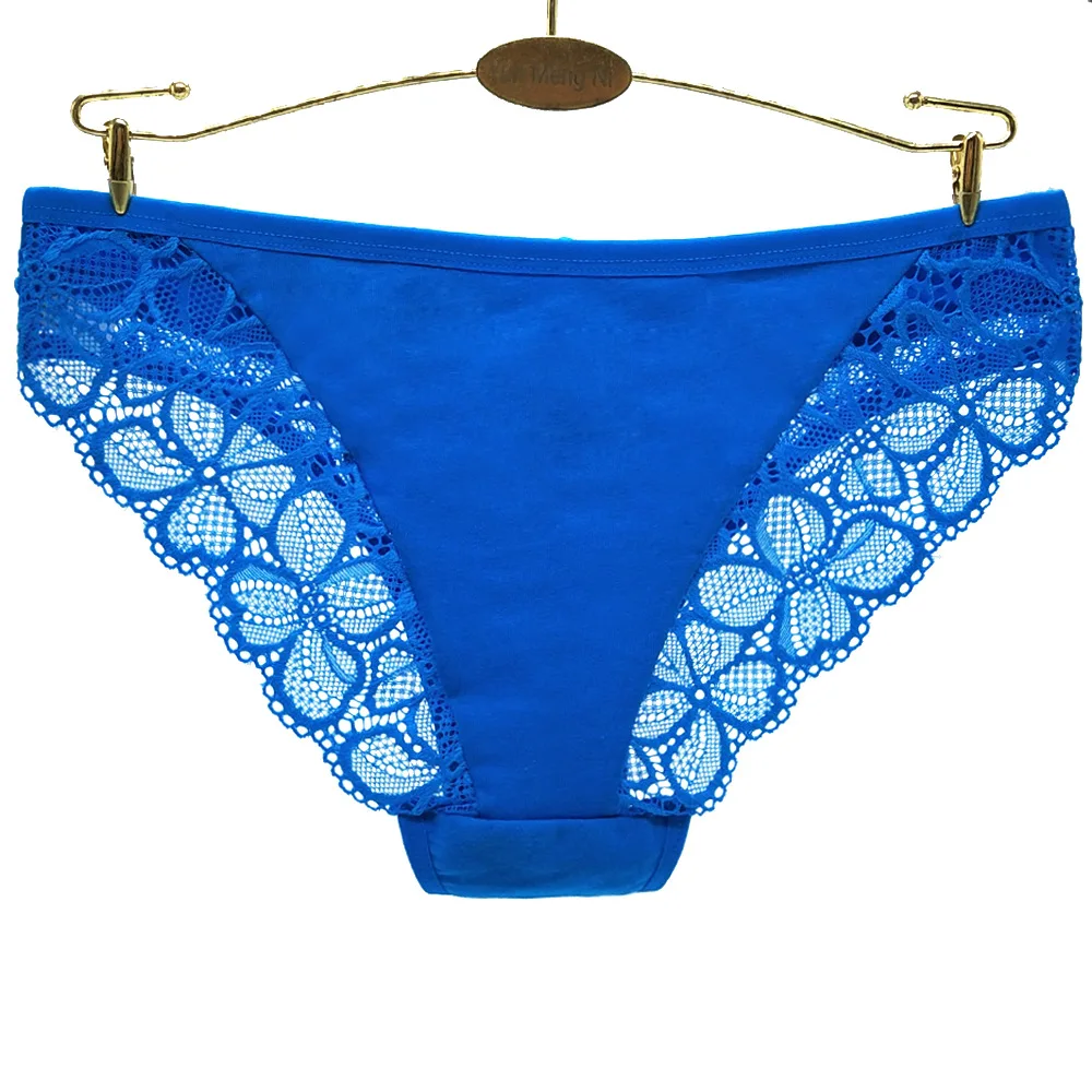 Women Panties Underwear Cotton Sexy Flower Lace Hollowed Low Rise Girls Briefs Ladies Knickers for Women 5 Pcs/set