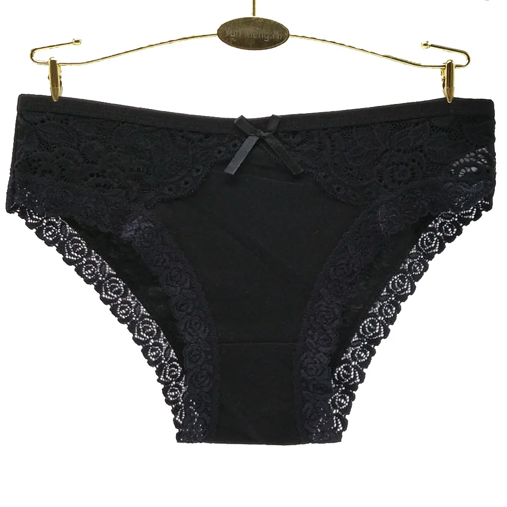 Women Underwear Cotton Sexy Lace Ladies Knickers Panties Low Waist Everyday Briefs 5 pcs/lot