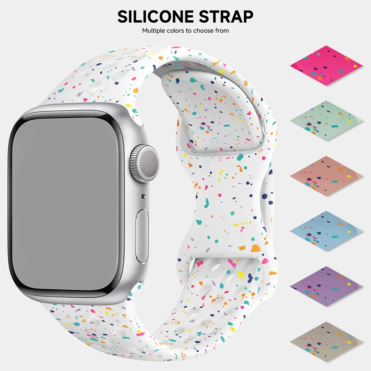 Sports Silicone Strap for Apple Watch Band Ultra 4 3 2 49mm 46mm 42mm 45mm 44mm 41mm Bracelet IWatch Series 12 11 10 9 8 7 6 SE3