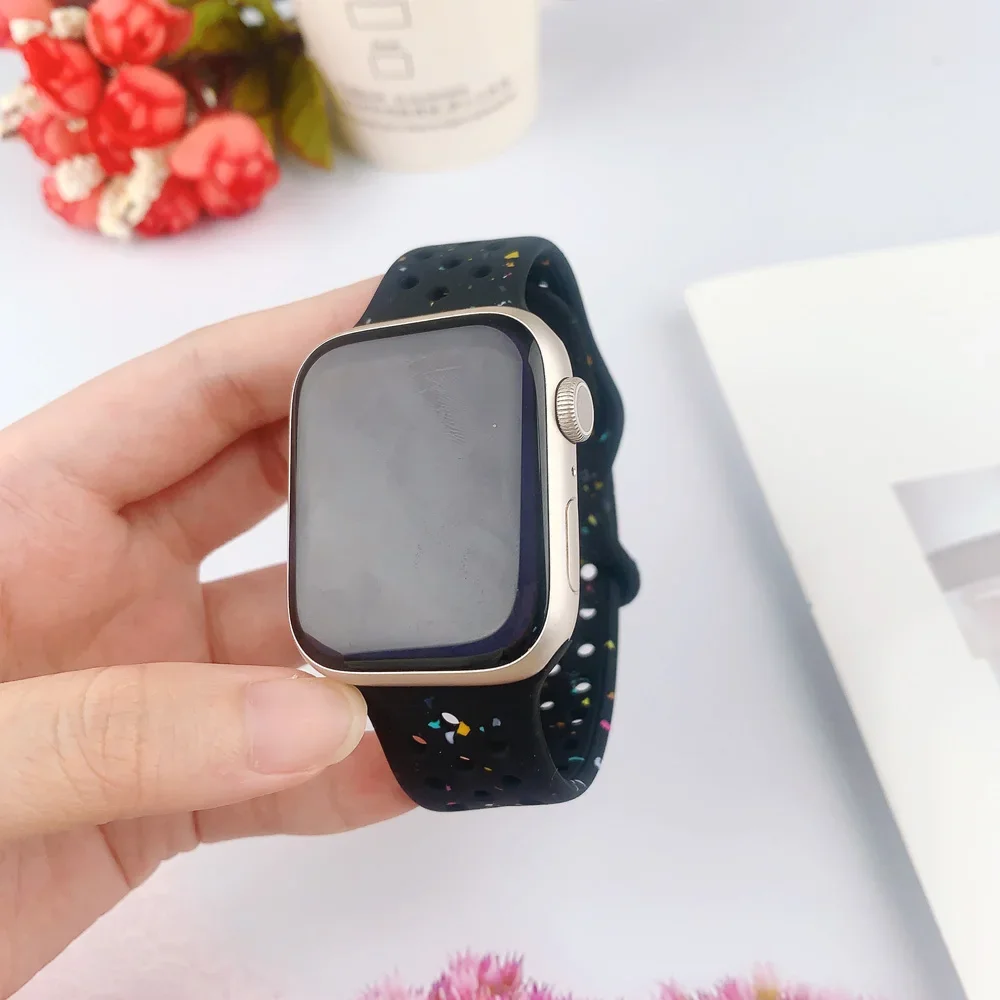 Sports Silicone Strap for Apple Watch Band Ultra 4 3 2 49mm 46mm 42mm 45mm 44mm 41mm Bracelet IWatch Series 12 11 10 9 8 7 6 SE3