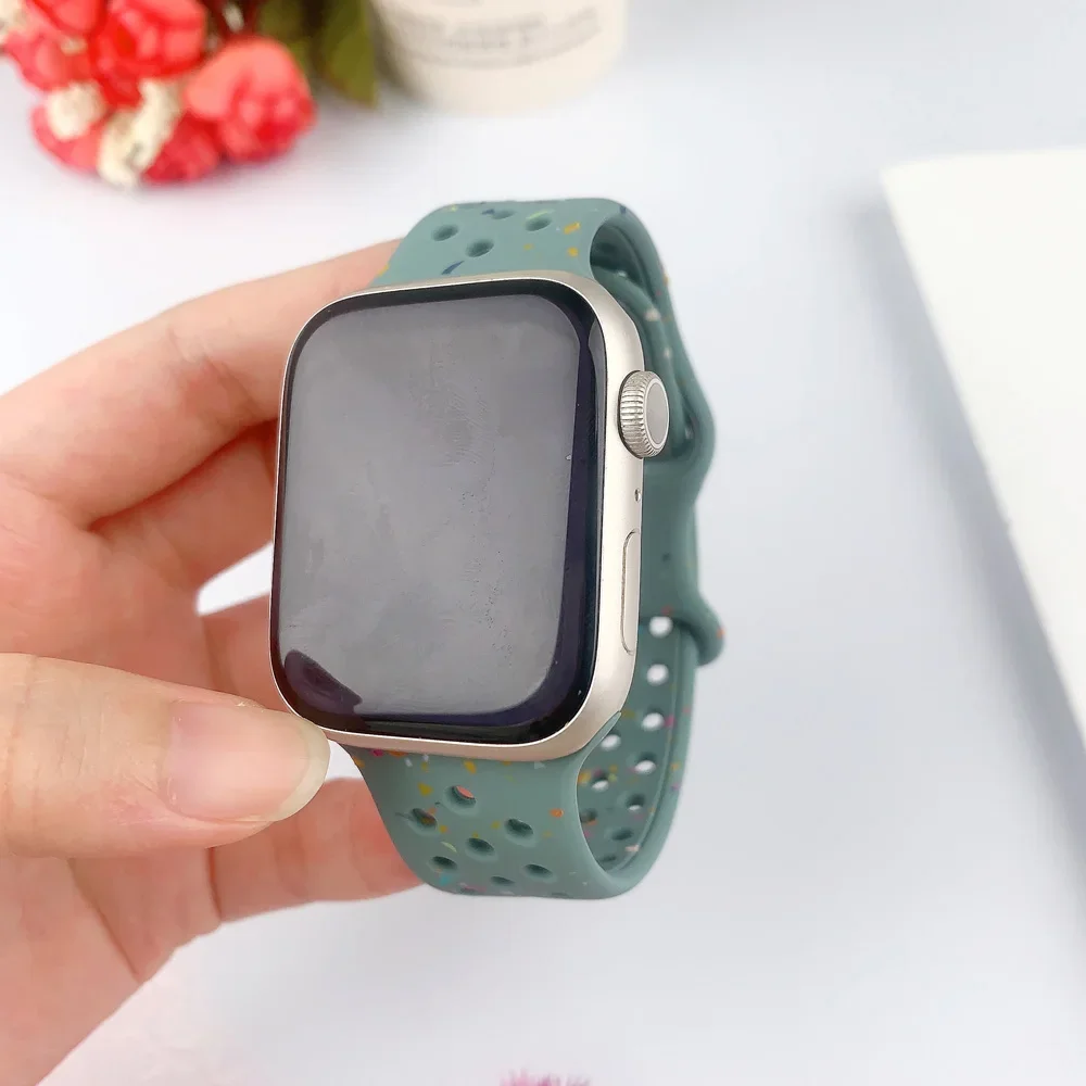 Sports Silicone Strap for Apple Watch Band Ultra 4 3 2 49mm 46mm 42mm 45mm 44mm 41mm Bracelet IWatch Series 12 11 10 9 8 7 6 SE3