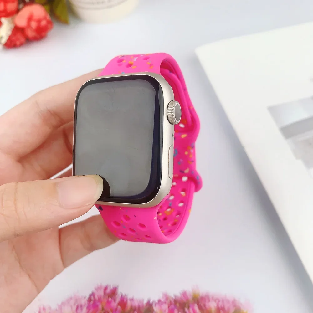 Sports Silicone Strap for Apple Watch Band Ultra 4 3 2 49mm 46mm 42mm 45mm 44mm 41mm Bracelet IWatch Series 12 11 10 9 8 7 6 SE3