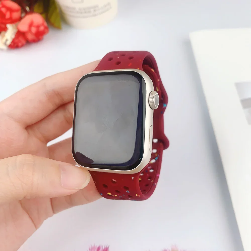 Sports Silicone Strap for Apple Watch Band Ultra 4 3 2 49mm 46mm 42mm 45mm 44mm 41mm Bracelet IWatch Series 12 11 10 9 8 7 6 SE3