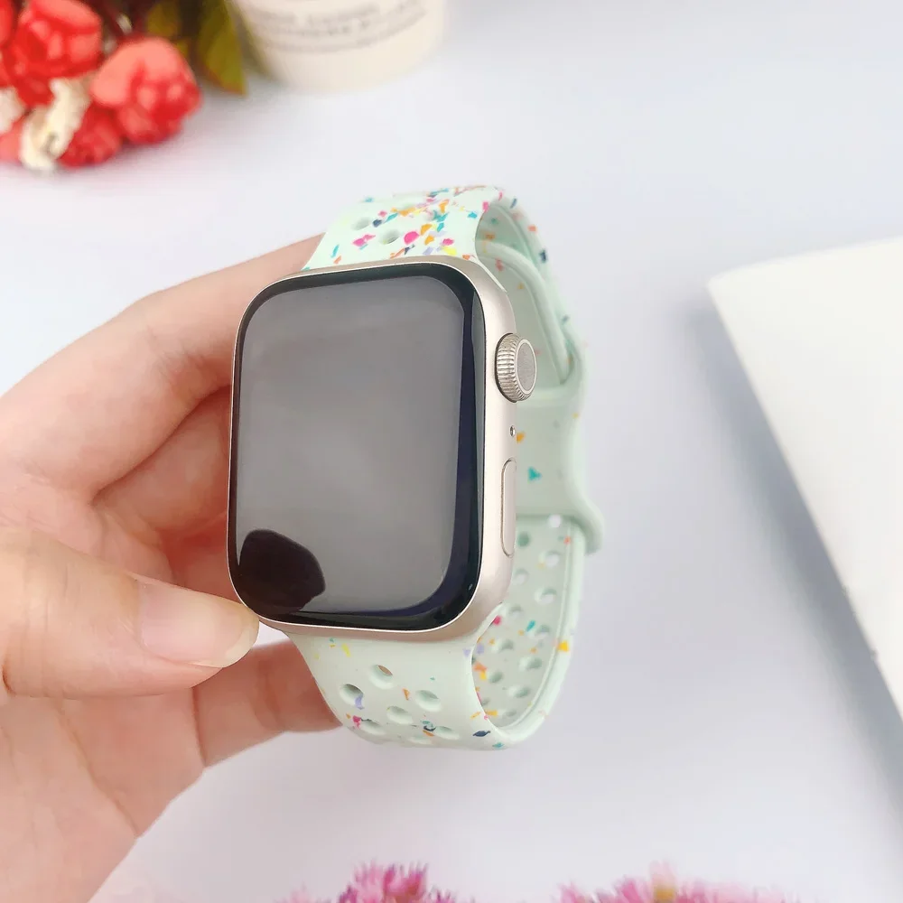 Sports Silicone Strap for Apple Watch Band Ultra 4 3 2 49mm 46mm 42mm 45mm 44mm 41mm Bracelet IWatch Series 12 11 10 9 8 7 6 SE3