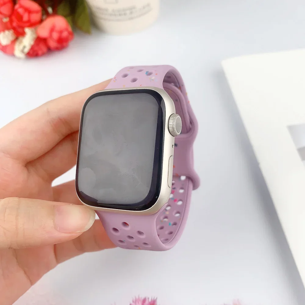 Sports Silicone Strap for Apple Watch Band Ultra 4 3 2 49mm 46mm 42mm 45mm 44mm 41mm Bracelet IWatch Series 12 11 10 9 8 7 6 SE3