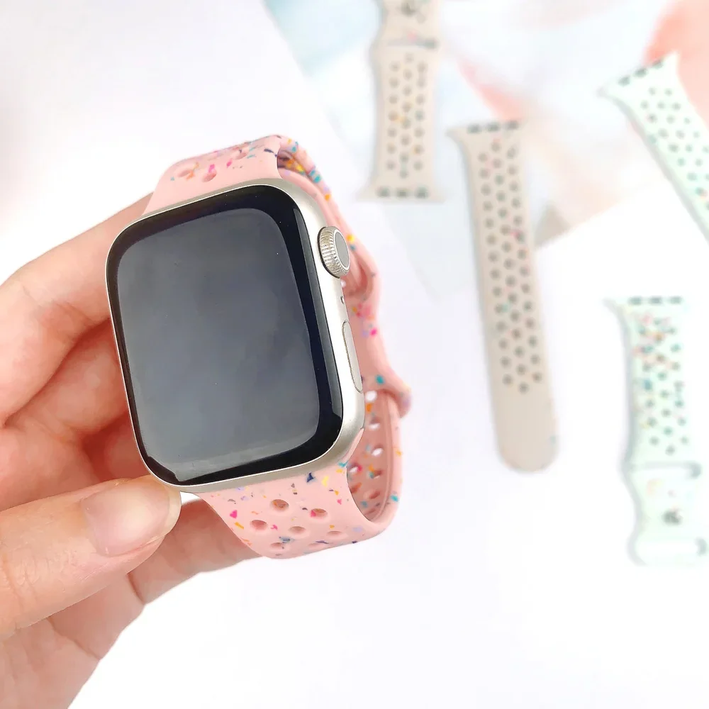 Sports Silicone Strap for Apple Watch Band Ultra 4 3 2 49mm 46mm 42mm 45mm 44mm 41mm Bracelet IWatch Series 12 11 10 9 8 7 6 SE3