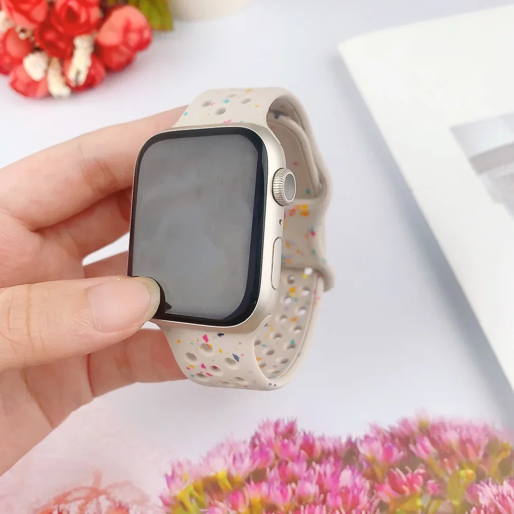 Sports Silicone Strap for Apple Watch Band Ultra 4 3 2 49mm 46mm 42mm 45mm 44mm 41mm Bracelet IWatch Series 12 11 10 9 8 7 6 SE3