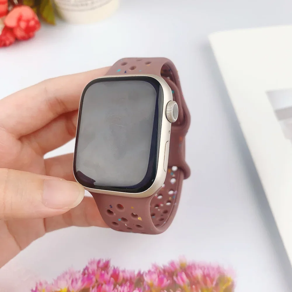 Sports Silicone Strap for Apple Watch Band Ultra 4 3 2 49mm 46mm 42mm 45mm 44mm 41mm Bracelet IWatch Series 12 11 10 9 8 7 6 SE3