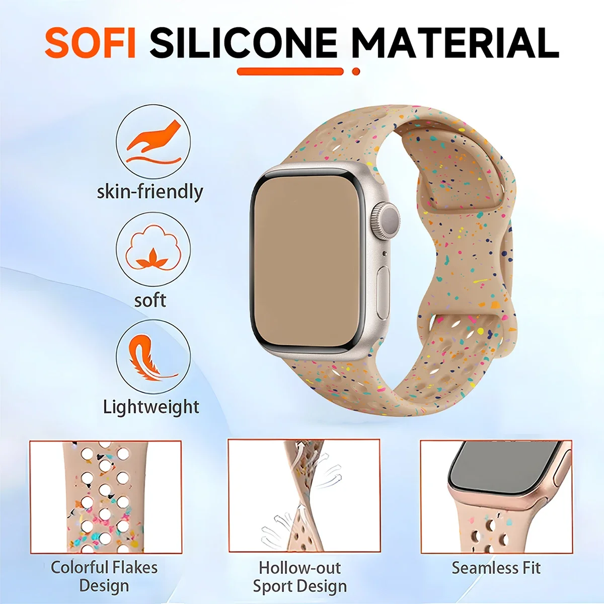 Sports Silicone Strap for Apple Watch Band Ultra 4 3 2 49mm 46mm 42mm 45mm 44mm 41mm Bracelet IWatch Series 12 11 10 9 8 7 6 SE3
