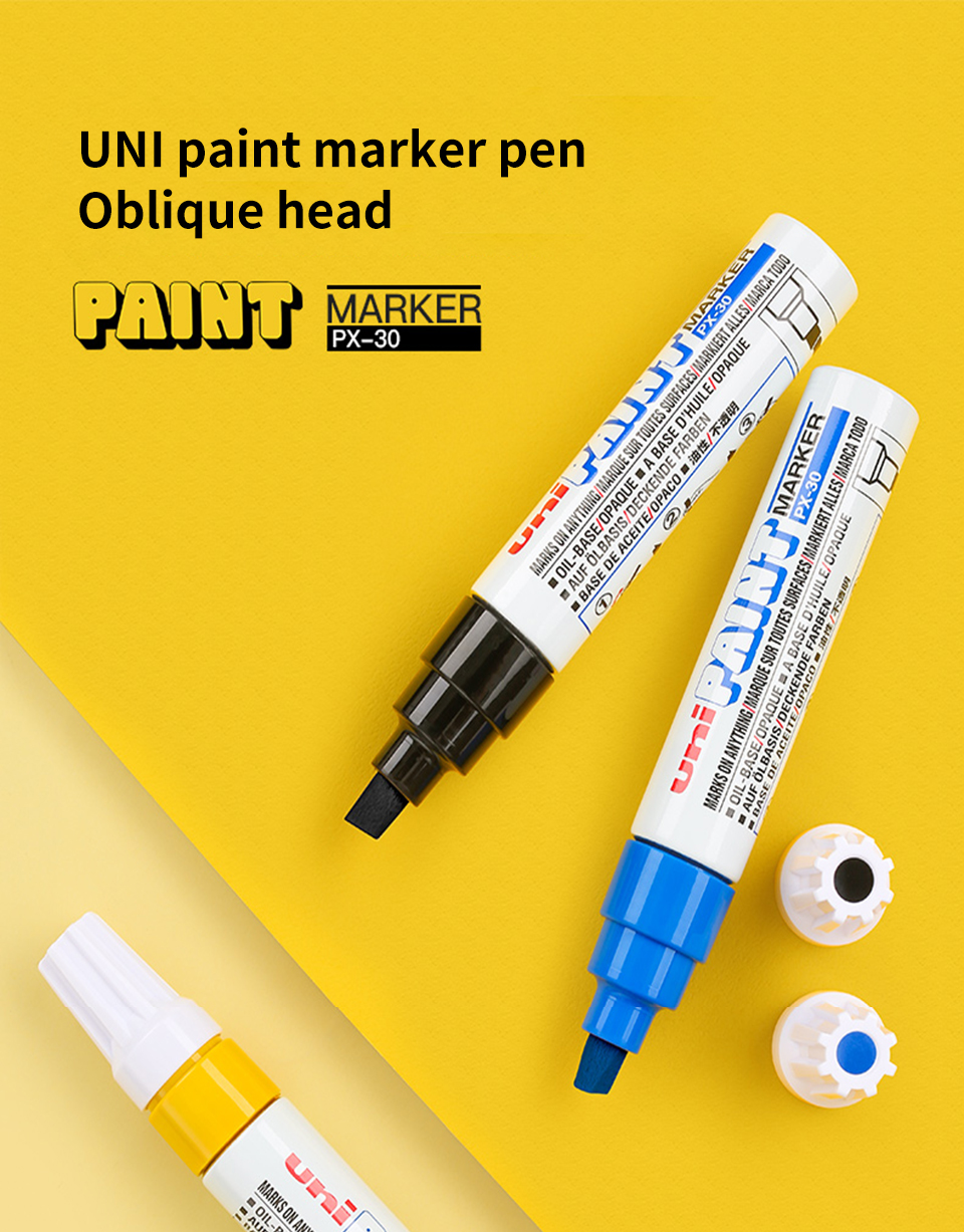 1pcs Japan UNI Markers PX-30 8.5mm Waterproof Extra Thick Permanent Industrial Oil Based Marking Pen Graffiti Supplies