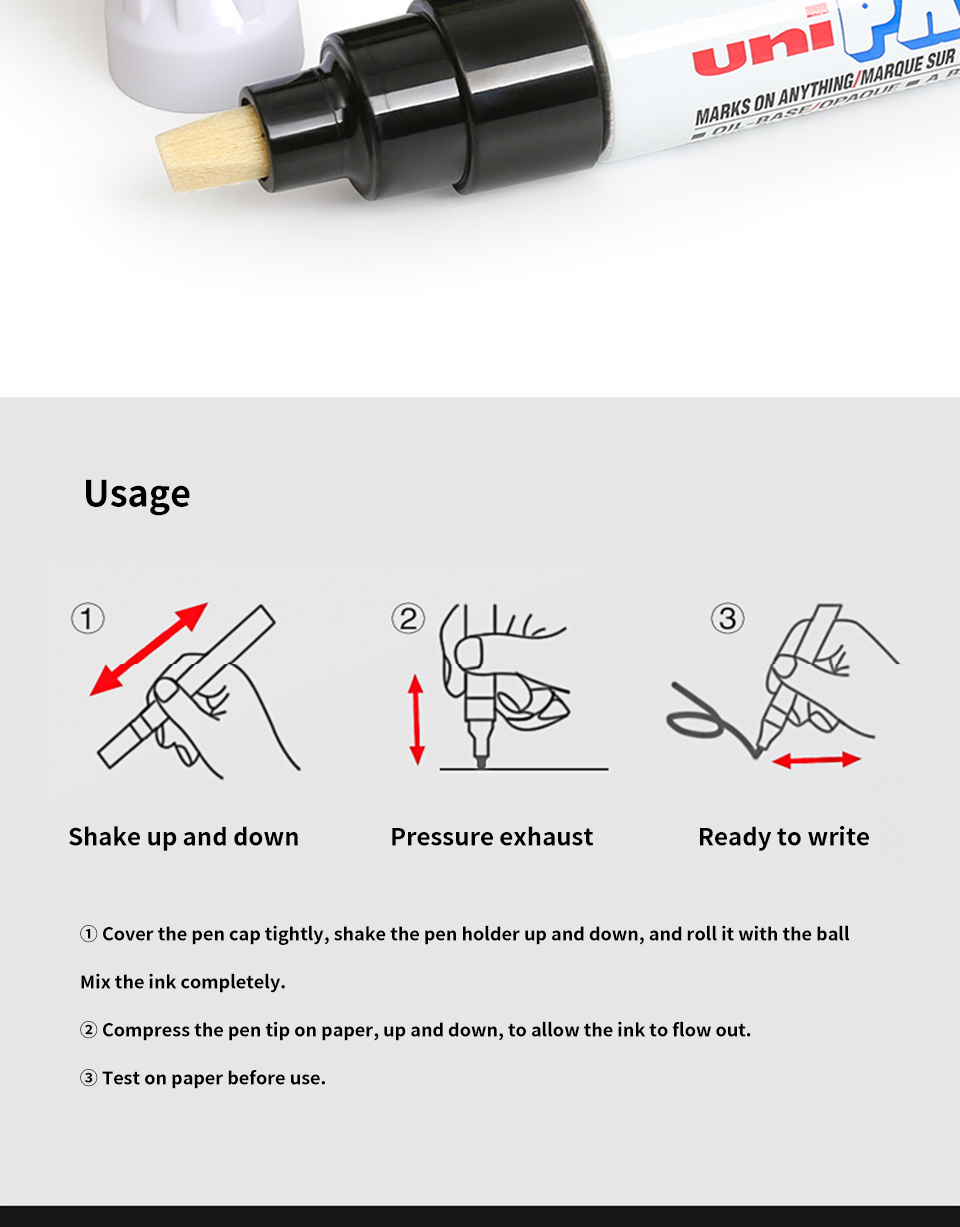 1pcs Japan UNI Markers PX-30 8.5mm Waterproof Extra Thick Permanent Industrial Oil Based Marking Pen Graffiti Supplies