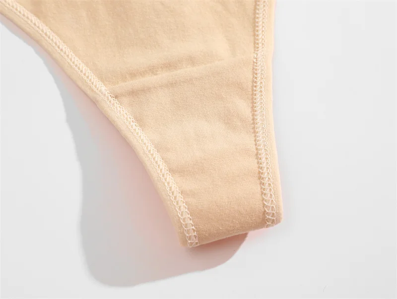 4PCS/Set Cotton Panties for Women Sexy Low Rise G-String Thongs Ultra-thi Seamless Panties Female No Trace Soft Basic Underwear