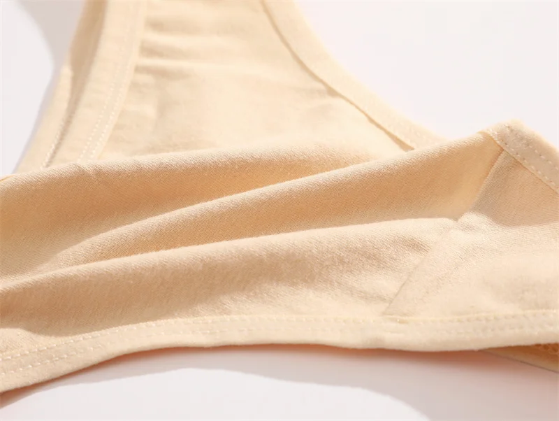 4PCS/Set Cotton Panties for Women Sexy Low Rise G-String Thongs Ultra-thi Seamless Panties Female No Trace Soft Basic Underwear