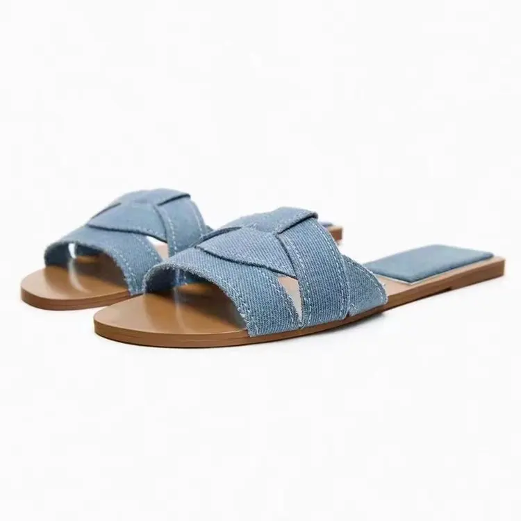 2024 Summer Women's Slippers Shoes Ladies Slides High Quality Sandals Womens Shoes Tongs Femme Fashion Design Beach Flat Slipper
