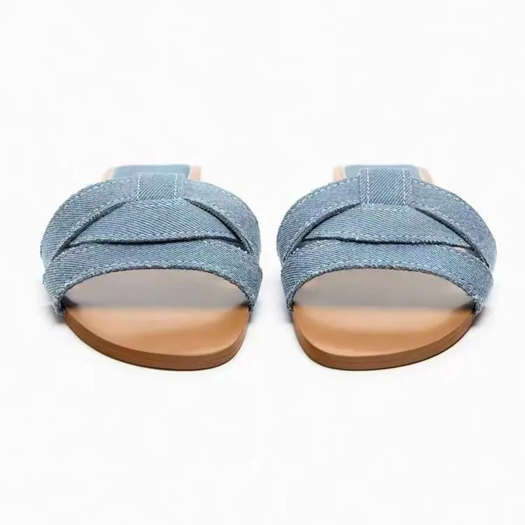 2024 Summer Women's Slippers Shoes Ladies Slides High Quality Sandals Womens Shoes Tongs Femme Fashion Design Beach Flat Slipper