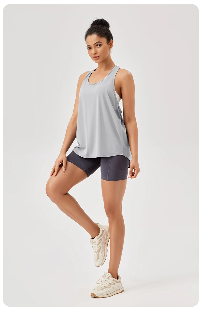 Women Gym Yoga Vest Athletic Fitness Sports Tank Tops Quick Dry Running Blouse Workout Tops Sleeveless Back Yoga Shirts Gym Top