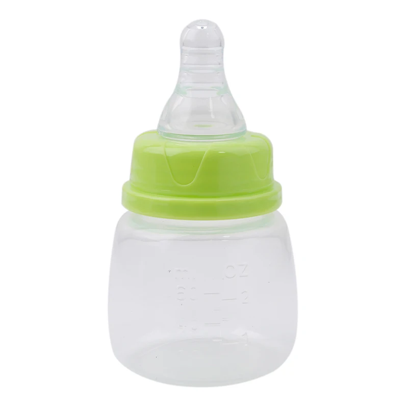 60ML Baby Newborn Mini Portable Feeding Nursing Bottle BPA Free Safe Infant Nursing Nipple Care Feeder Fruit Juice Milk Bottles