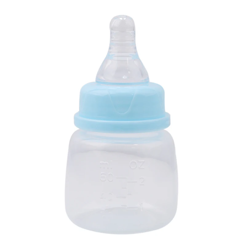 60ML Baby Newborn Mini Portable Feeding Nursing Bottle BPA Free Safe Infant Nursing Nipple Care Feeder Fruit Juice Milk Bottles