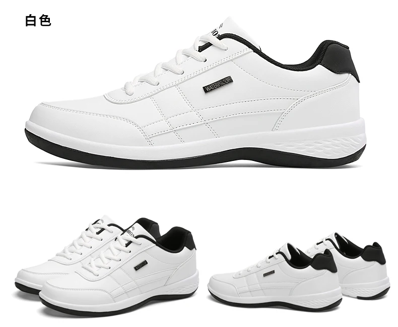 Leather Men Shoes Sneakers Trend Casual Shoe Italian Breathable Leisure Male Sneakers Non-slip Footwear Men Vulcanized Shoes