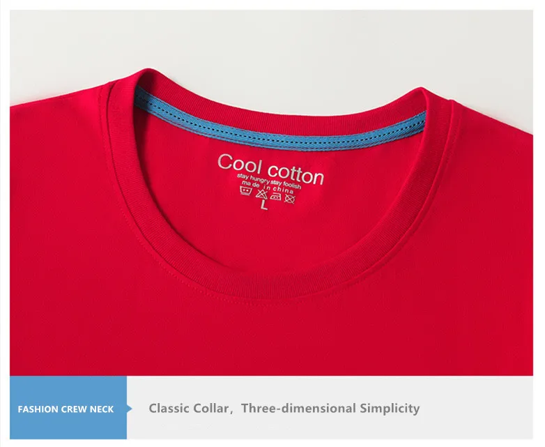 2026 Brand New 100% Cotton Mens T-shirt Pure Color Men T Shirts Round Collar Short-Sleeve Man T-shirt Top Tees For Male Clothes