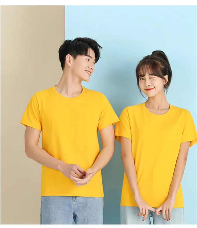2026 Brand New 100% Cotton Mens T-shirt Pure Color Men T Shirts Round Collar Short-Sleeve Man T-shirt Top Tees For Male Clothes