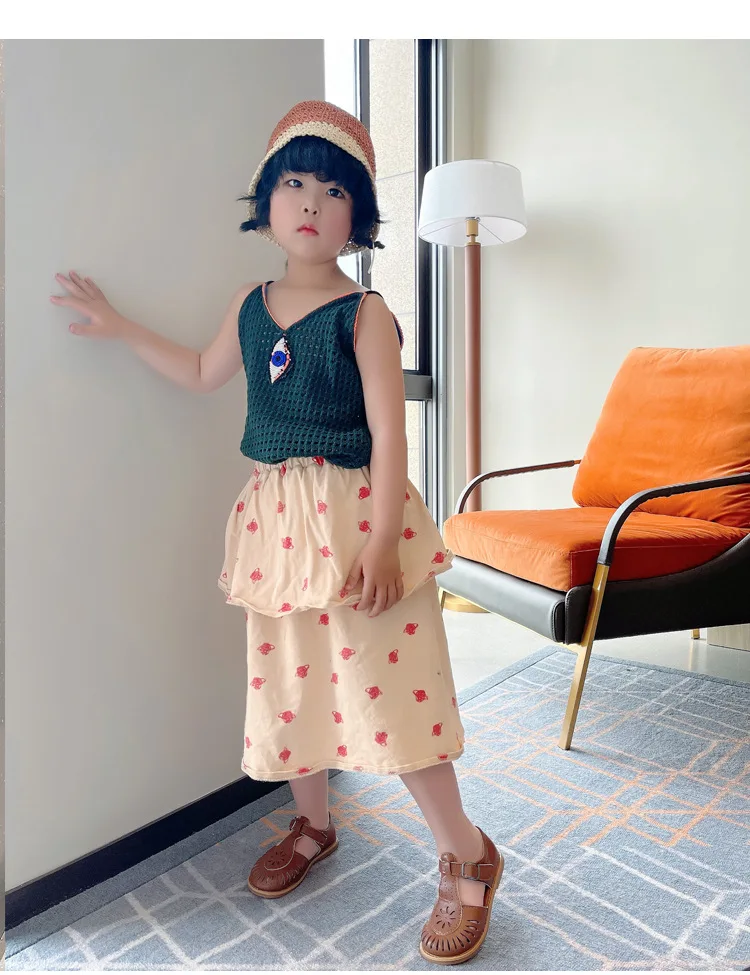 Girls Half Sandals 2024 Spring Summer British Style Children Beach Shoes Cut-outs Kids Flat Shoes Sandals 22-36 Princess Vintage