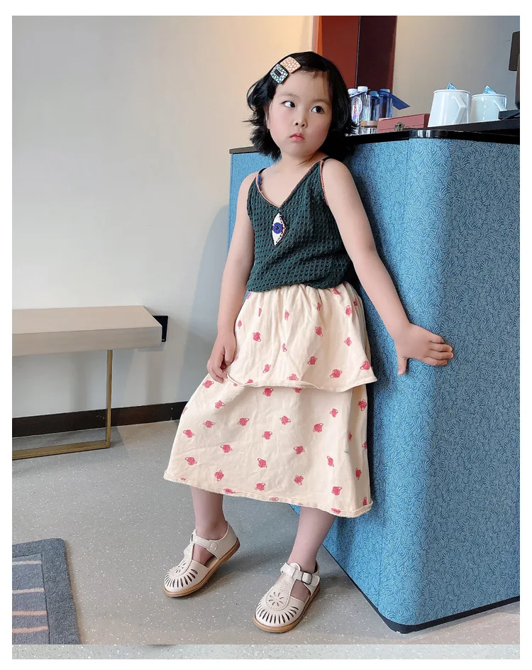 Girls Half Sandals 2024 Spring Summer British Style Children Beach Shoes Cut-outs Kids Flat Shoes Sandals 22-36 Princess Vintage