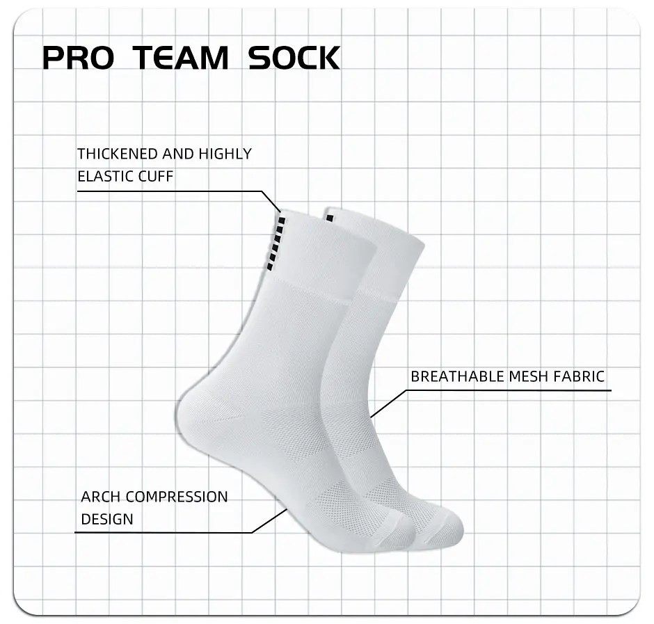 YKYWBIKE Sports Racing Cycling Socks Professional Brand Sport Socks Breathable Road Bicycle Socks Men and Women Outdoor 9 Color