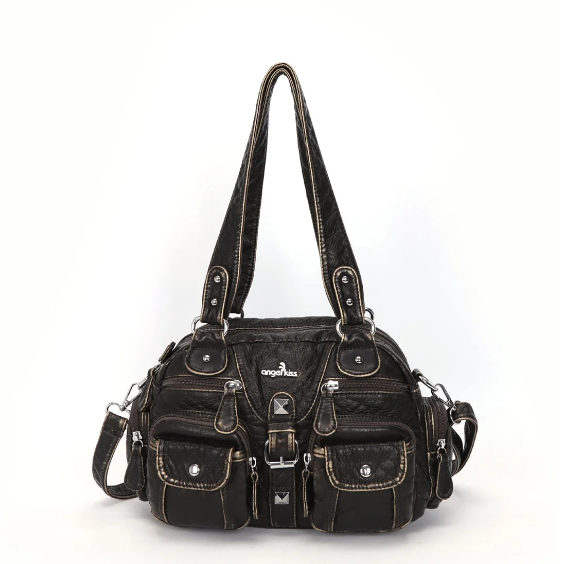 Vintage Women Handbags Satchel Top-handle Handbag PU Shoulder Bag Dumpling Pack Give Gifts Shoulder Bags Phone Money Pack