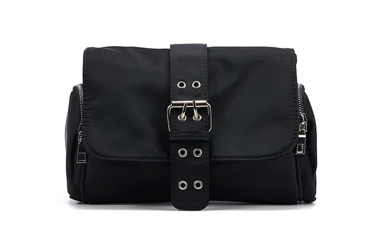 Nylon Women Shoulder Crossbody Bag Black Fashion Rivet Axillary Bags Brand Design Ladies Female Handbag Small Black Bolsa Femini