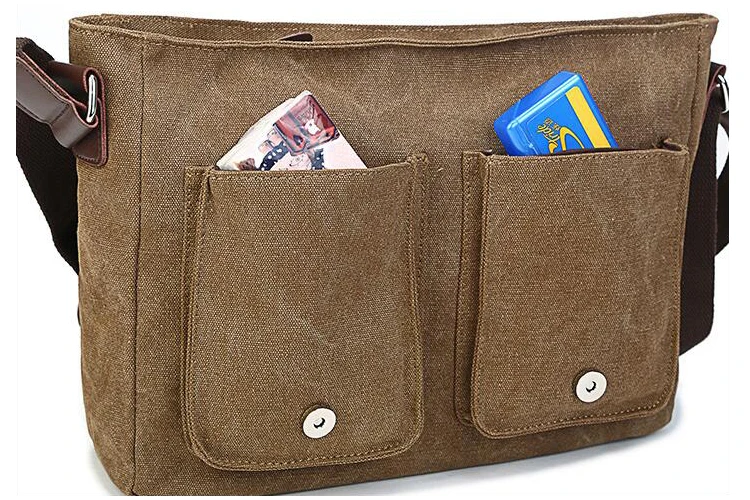Men Vintage Canvas Bag Men Casual Crossbody Bag for Men Messenger Bag Man Travel Shoulder Bags