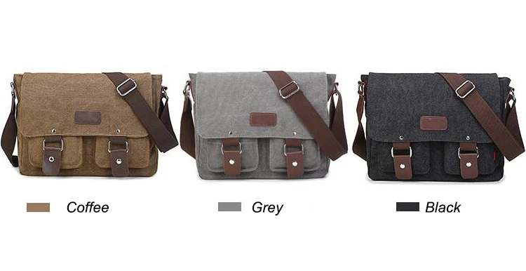 Men Vintage Canvas Bag Men Casual Crossbody Bag for Men Messenger Bag Man Travel Shoulder Bags