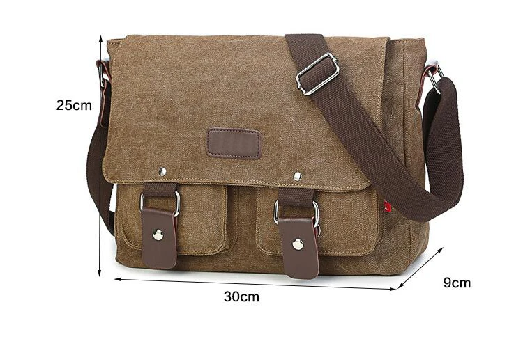 Men Vintage Canvas Bag Men Casual Crossbody Bag for Men Messenger Bag Man Travel Shoulder Bags
