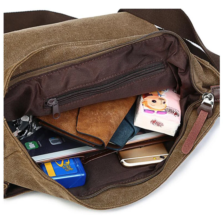 Men Vintage Canvas Bag Men Casual Crossbody Bag for Men Messenger Bag Man Travel Shoulder Bags