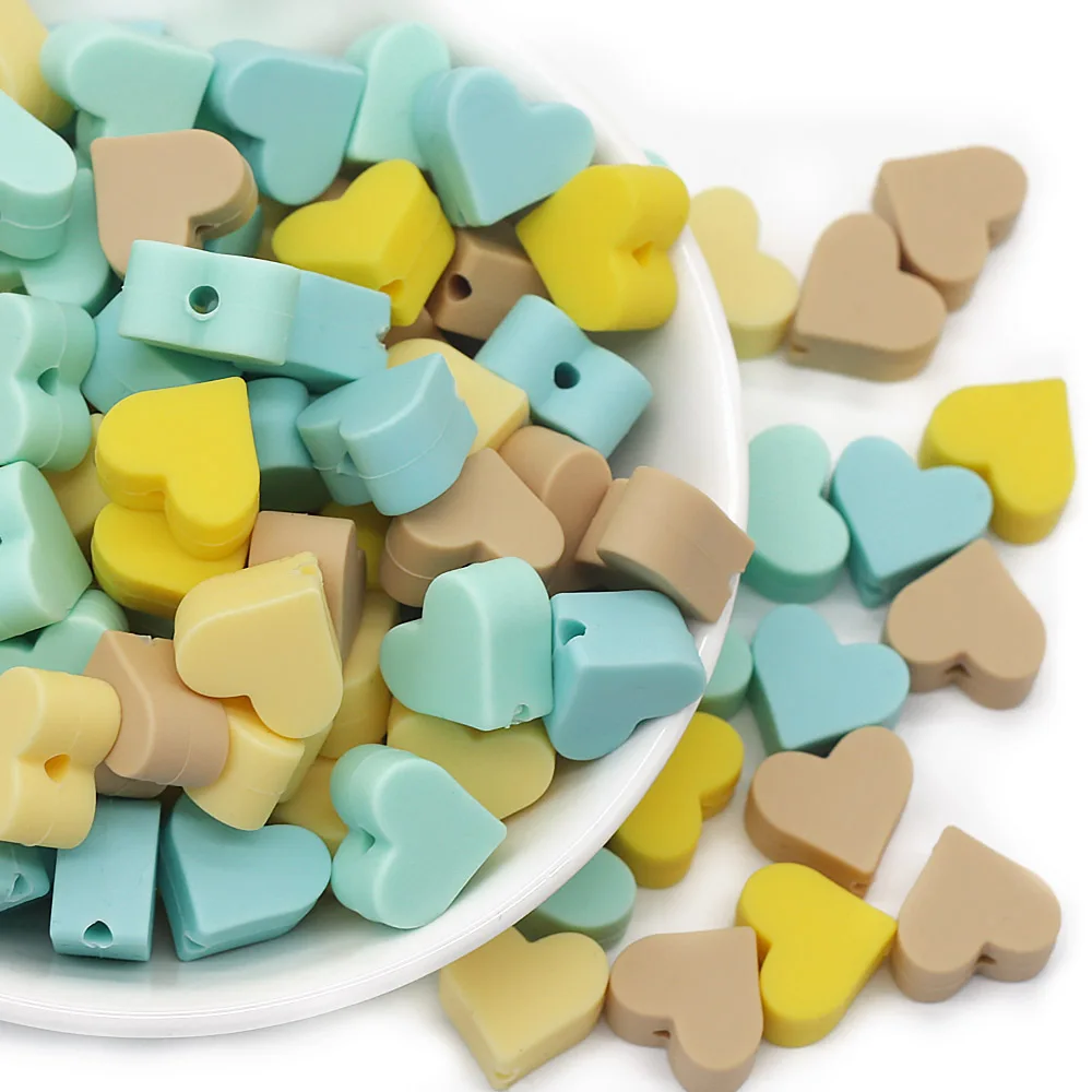 Cute-Idea Food grade Baby Silicone Beads 10PCs Baby tooth health Nursing beads Baby Pacifier Chain Toys accessories Baby goods