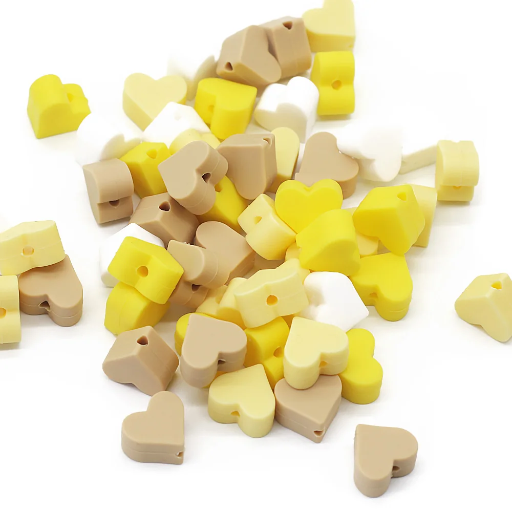 Cute-Idea Food grade Baby Silicone Beads 10PCs Baby tooth health Nursing beads Baby Pacifier Chain Toys accessories Baby goods