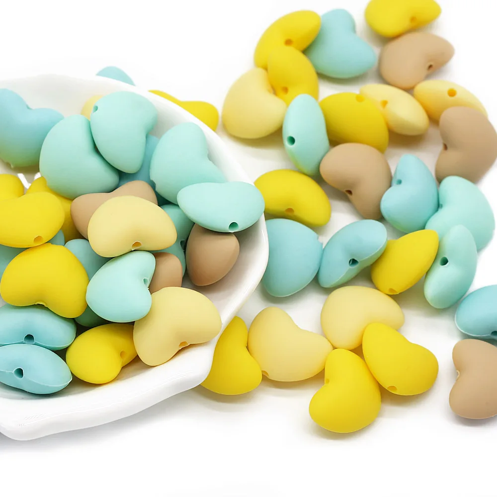 Cute-Idea Food grade Baby Silicone Beads 10PCs Baby tooth health Nursing beads Baby Pacifier Chain Toys accessories Baby goods