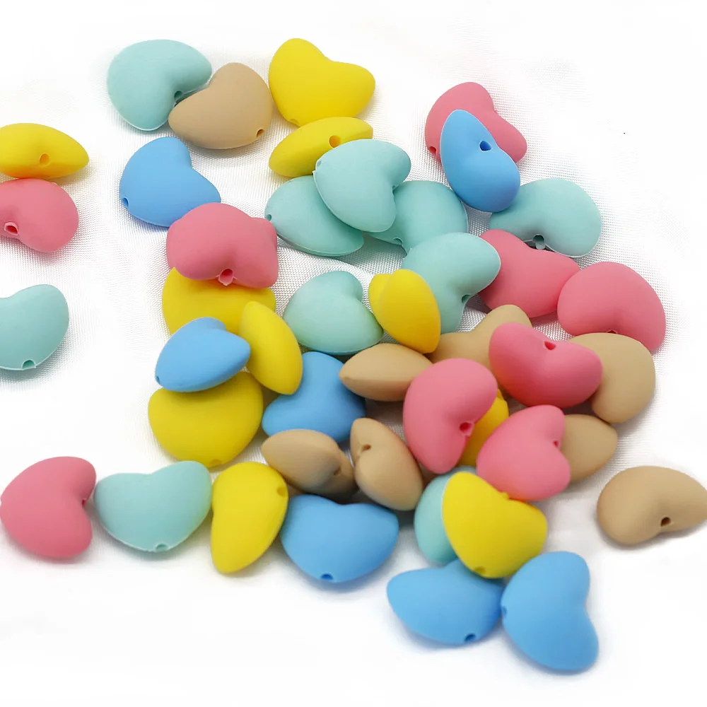 Cute-Idea Food grade Baby Silicone Beads 10PCs Baby tooth health Nursing beads Baby Pacifier Chain Toys accessories Baby goods