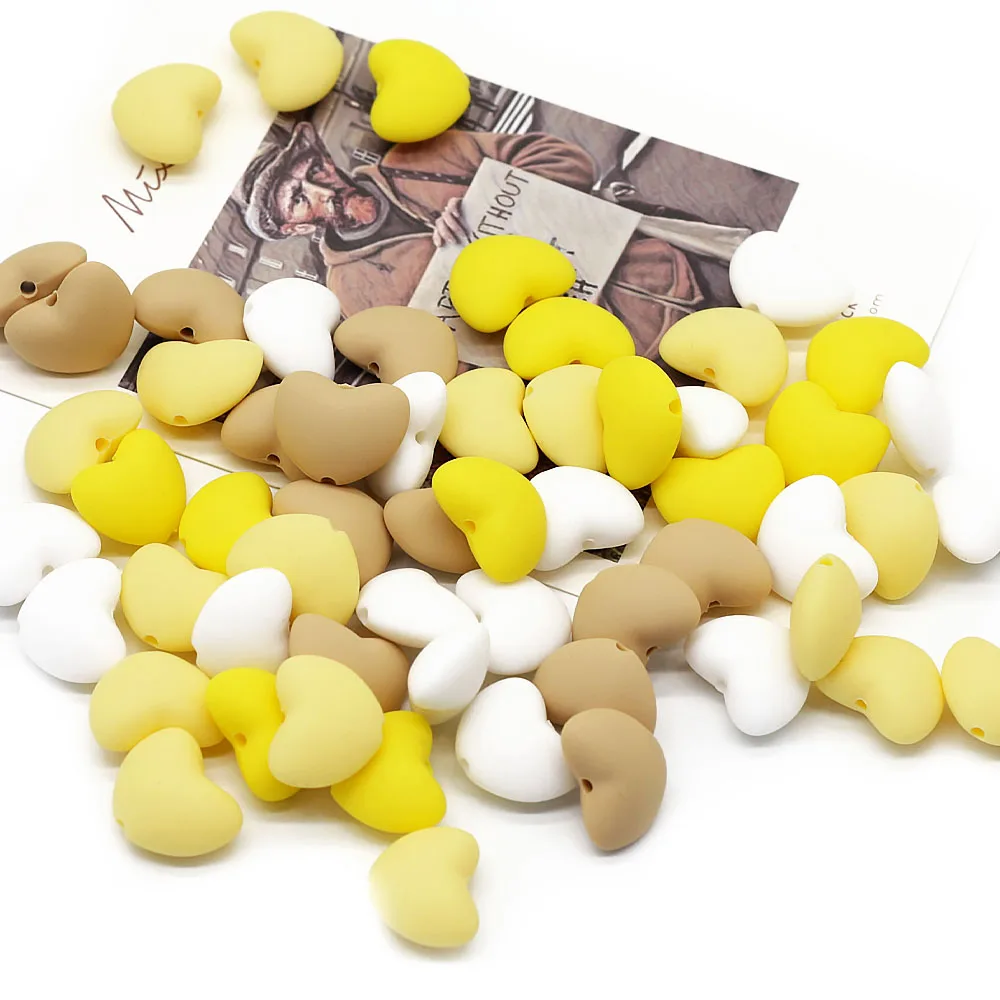 Cute-Idea Food grade Baby Silicone Beads 10PCs Baby tooth health Nursing beads Baby Pacifier Chain Toys accessories Baby goods