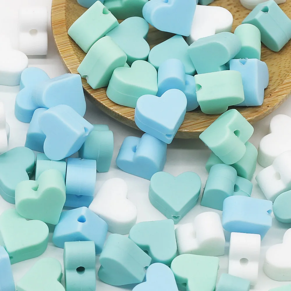 Cute-Idea Food grade Baby Silicone Beads 10PCs Baby tooth health Nursing beads Baby Pacifier Chain Toys accessories Baby goods