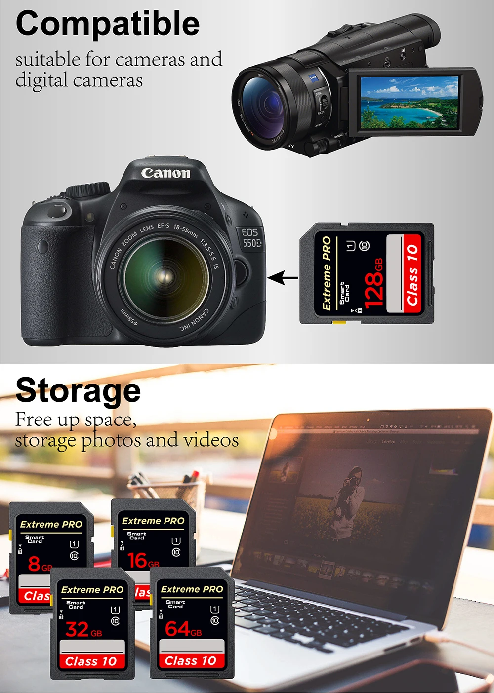 Original SD Card 256gb Memory Card NEW SD Card Read High Speed 16GB 32gb 64GB 128GB For Camera