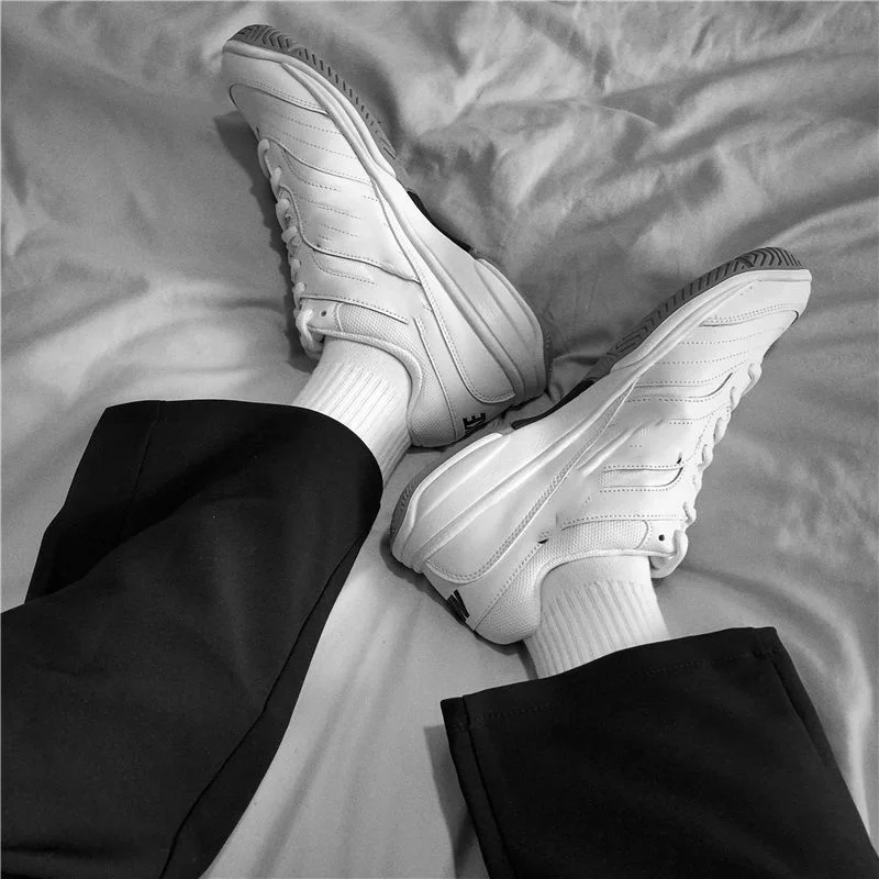 CHAOZHU Women Men Daily Basic Socks White Black Stretch Rib Socks Long Middles Length Spring Autumn Winter Cotton Casual Socks