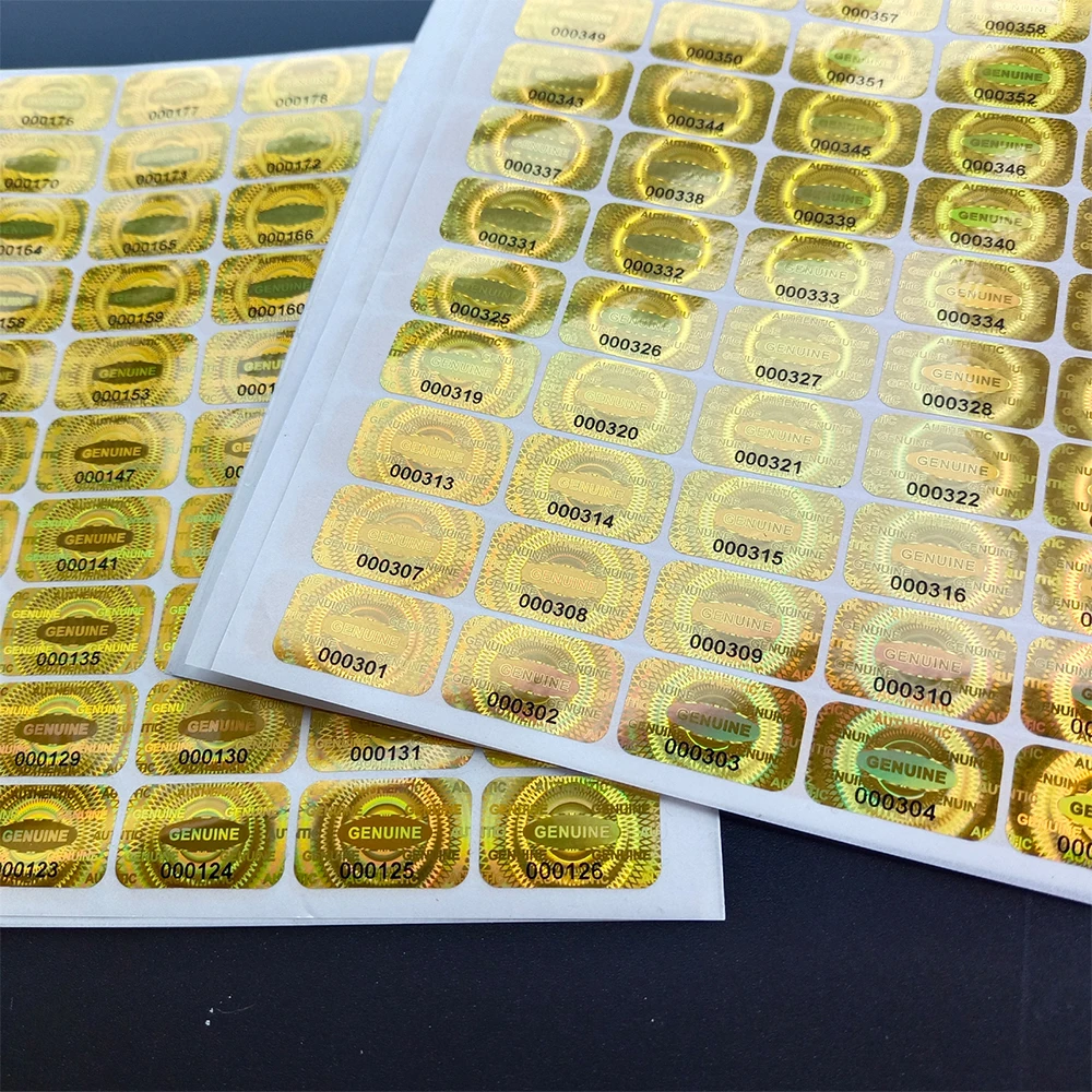 300/600/1200 pcs Security Seal Tamper Proof Stickers Holographic Warranty Void Laser Label with Serial Number Adhesive Labels