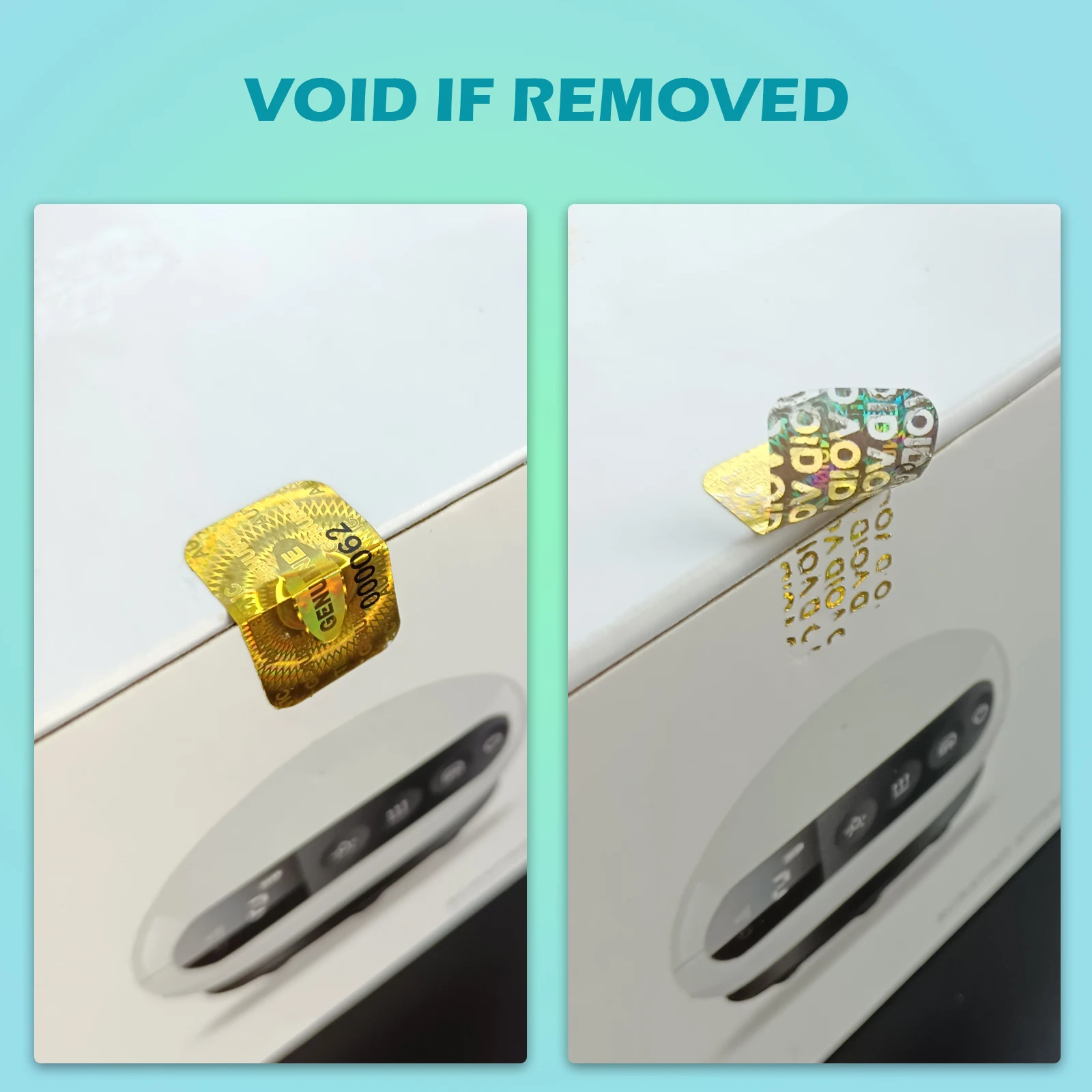 300/600/1200 pcs Security Seal Tamper Proof Stickers Holographic Warranty Void Laser Label with Serial Number Adhesive Labels